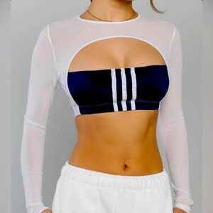 Reworked adidas mesh top